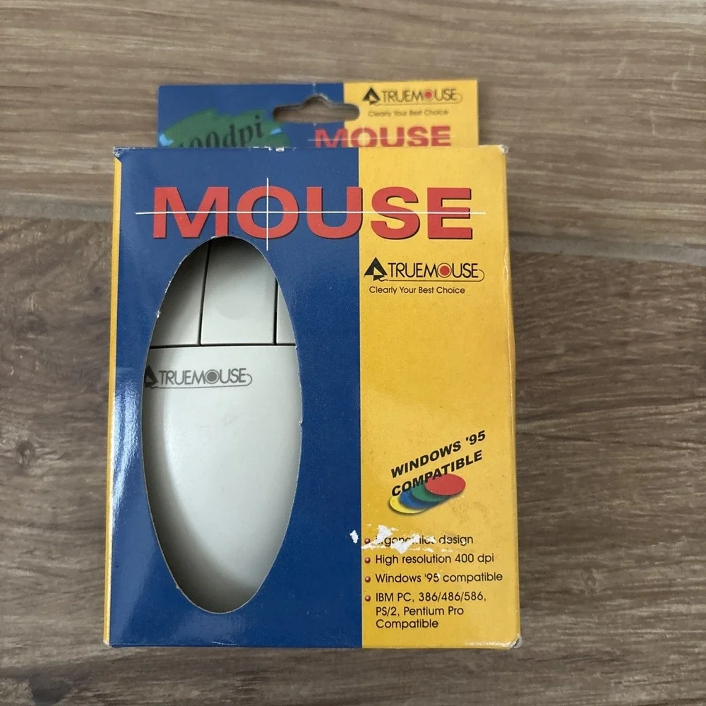 Vintage Truemouse Computer 3-Key Serial 1990's COMPUSA Era